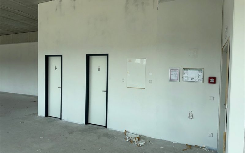 Büro Rohbau Zugang zu den WCs